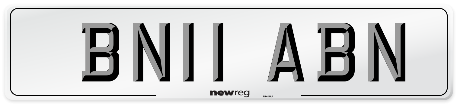 BN11 ABN Number Plate from New Reg